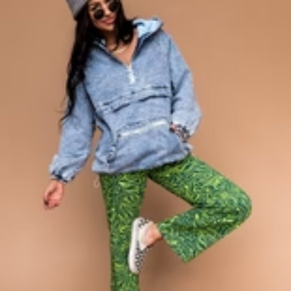 Dressed in LALA Tops Dressed In Lala Love Urself Denim Hoodie